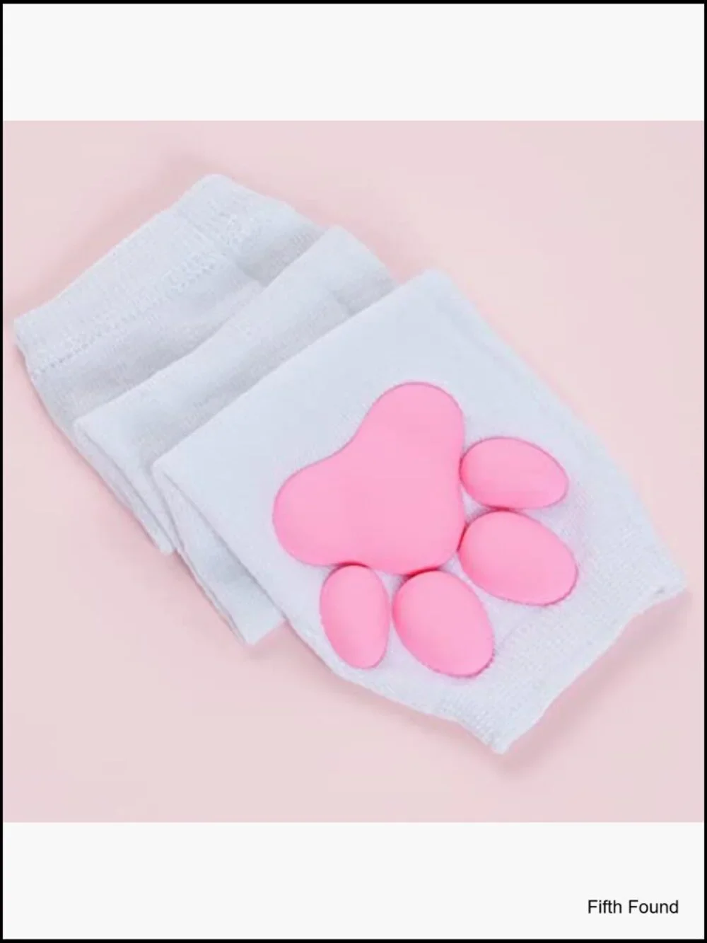 Kawaii 3D Cat Paw Fingerless Gloves Cosplay Knitted